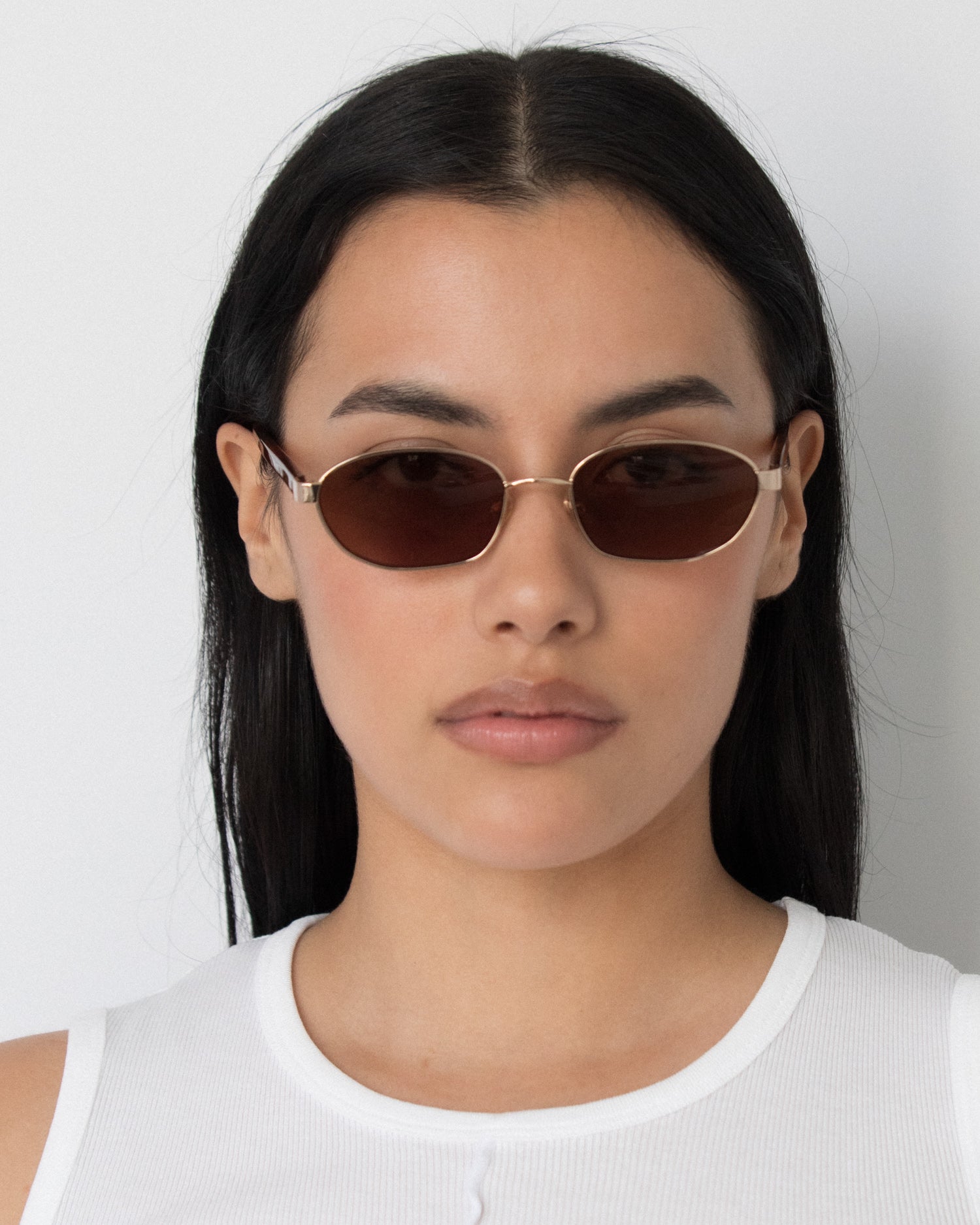 Lara Sunglasses in Chestnut by LU GOLDIE Eyewear