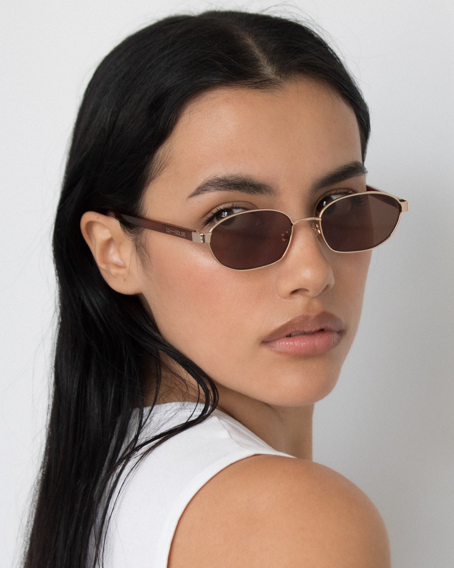LU—GOLDIE Lara Sunglasses in Chestnut – Lu Goldie
