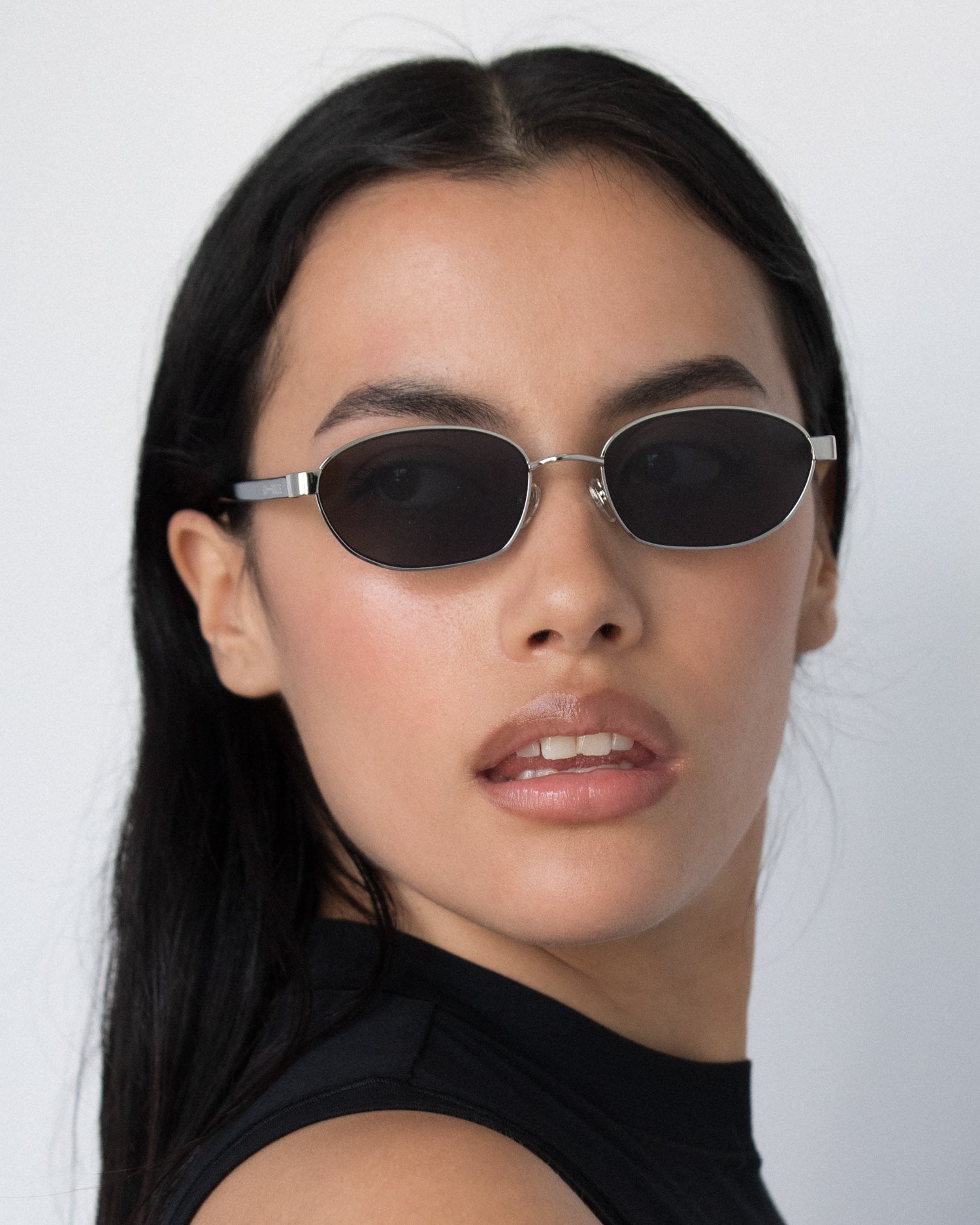 Lara Sunglasses in Silver by LU GOLDIE Eyewear