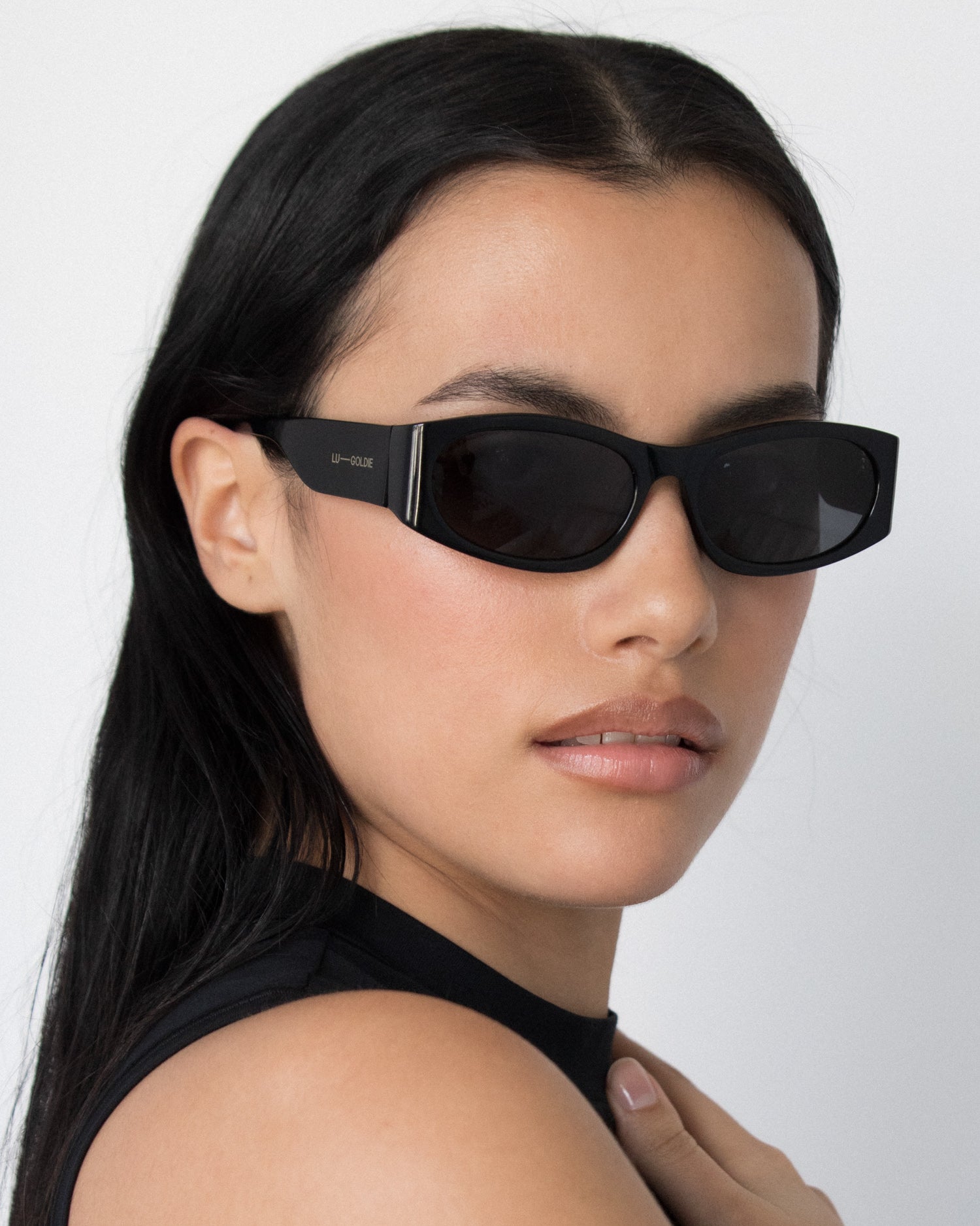 Romy Sunglasses in Black by LU GOLDIE Eyewear
