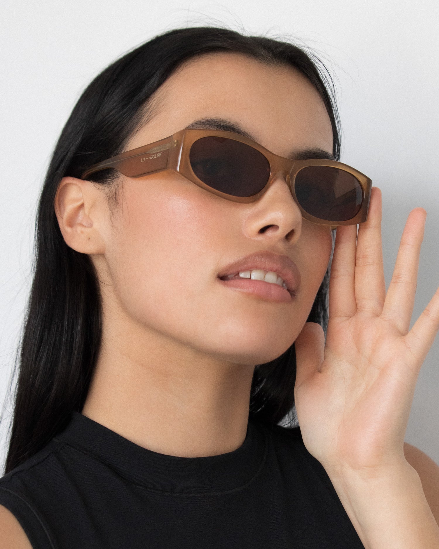 Romy Sunglasses in Cola by LU GOLDIE Eyewear